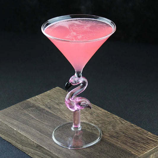 Flamingo Cocktail Martini Glass