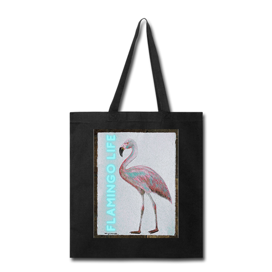 Flamingo Life® Wyland© Designed Tote Bag - black