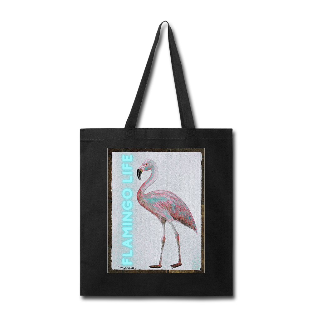 Flamingo Life® Wyland© Designed Tote Bag - black