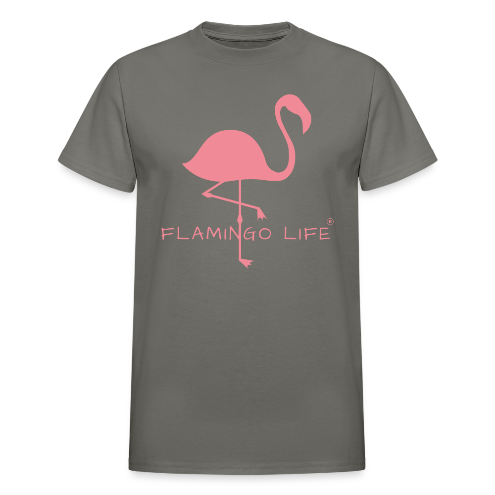 Flamingo Life® Ultra Cotton Adult T-Shirt Sizes up to 5XL - charcoal