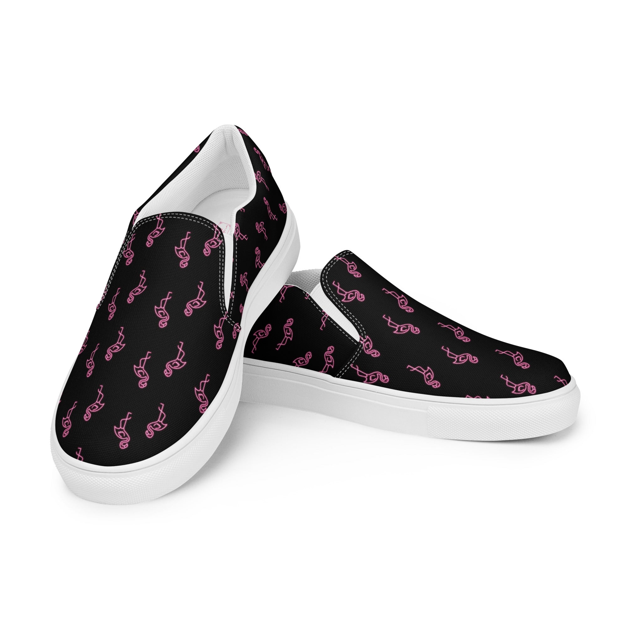professioneel hack Overgang Flamingo Life® Neon Flamingo Women's slip-on canvas shoes