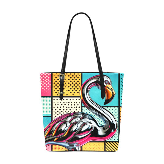 Chrome Pop Art Flamingo Handbag