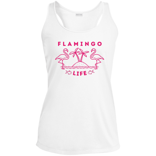 Flamingo Life® Ladies' Performance Racerback Tank