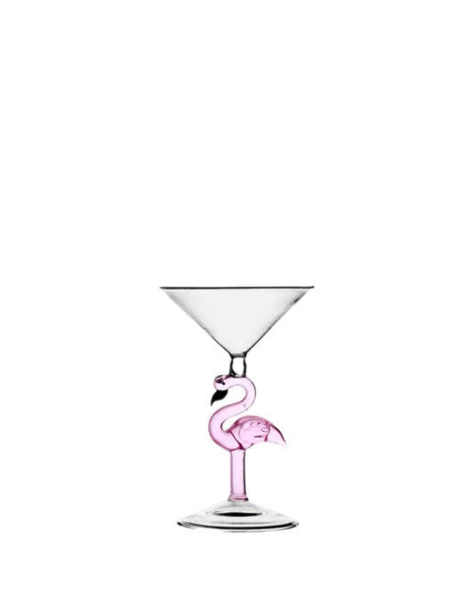 Flamingo Martini Cocktail Glass