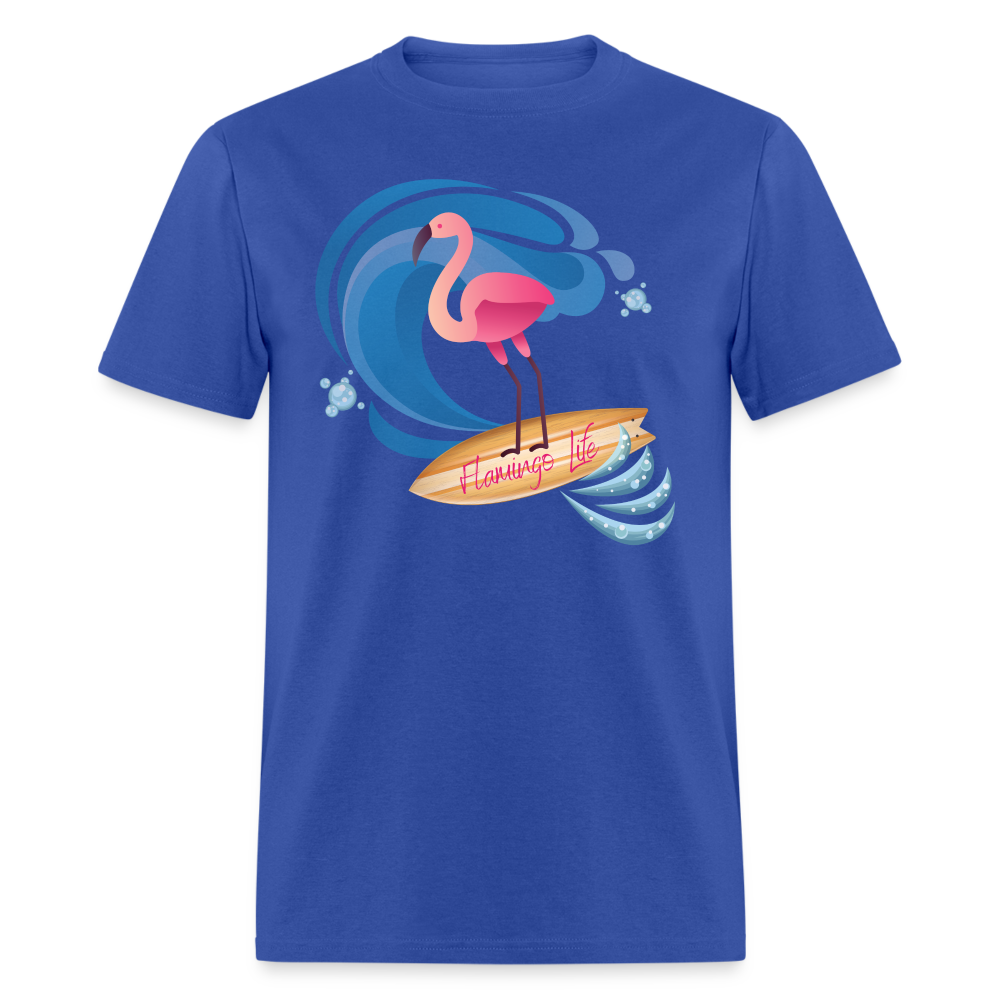 Surf's Up Flamingo Life Unisex Short-Sleeve - royal blue