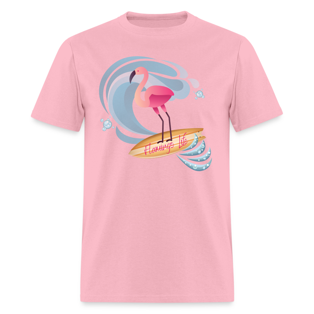 Surf's Up Flamingo Life Unisex Short-Sleeve - pink