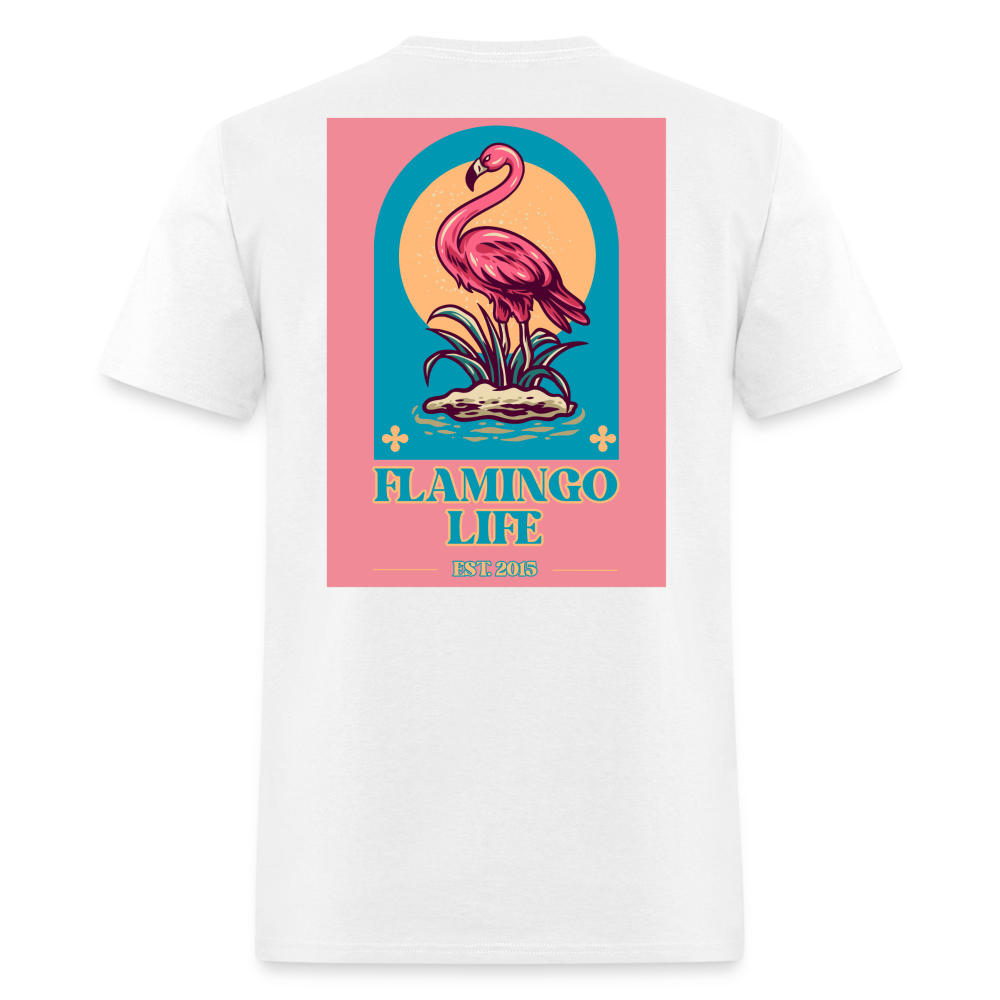 Flamingo Life® Unisex Classic T-Shirt - white