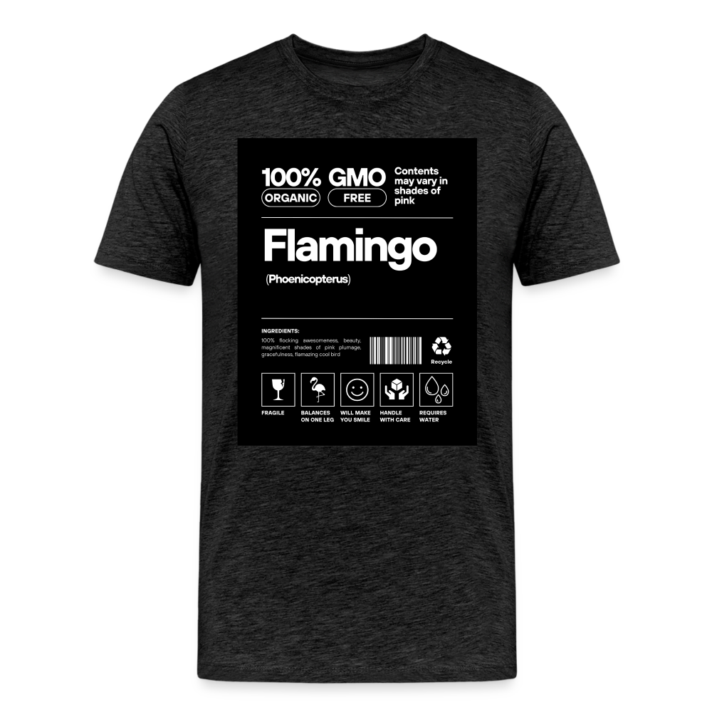 Flamingo Facts Men's T-Shirt - charcoal grey
