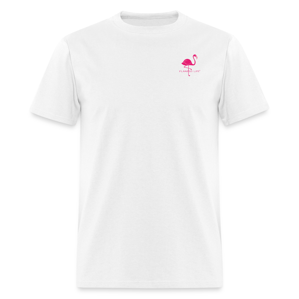 Skater Boy Flamingo Unisex T-Shirt - Sizes up to 6XL - white