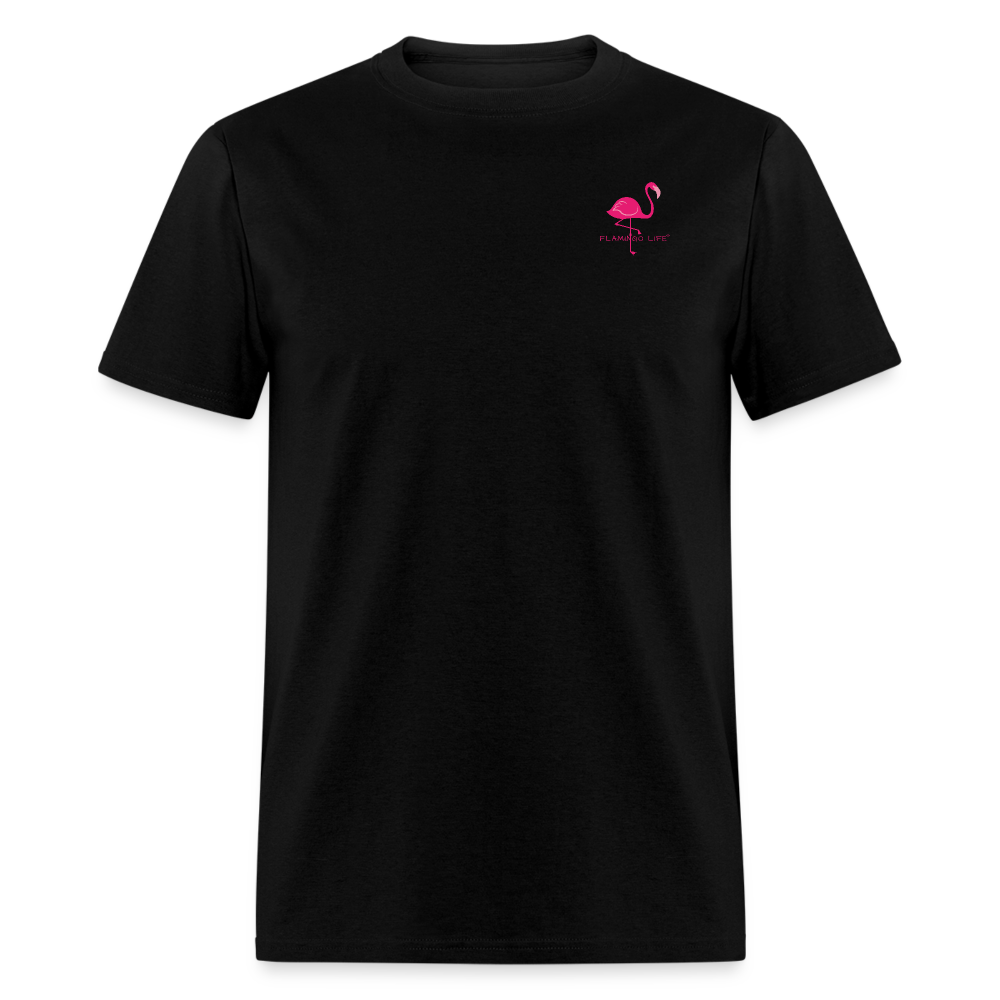 Skater Boy Flamingo Unisex T-Shirt - Sizes up to 6XL - black