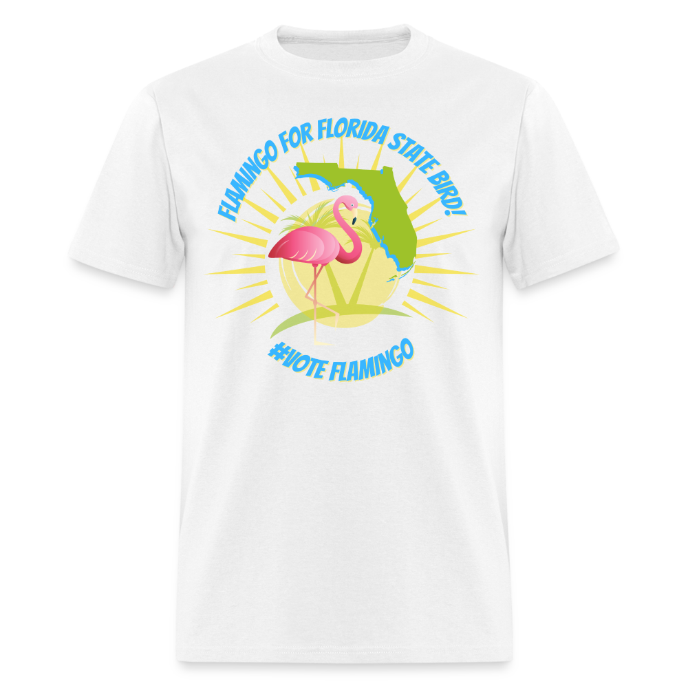 Flamingo For Florida State Bird Unisex T-Shirt - white
