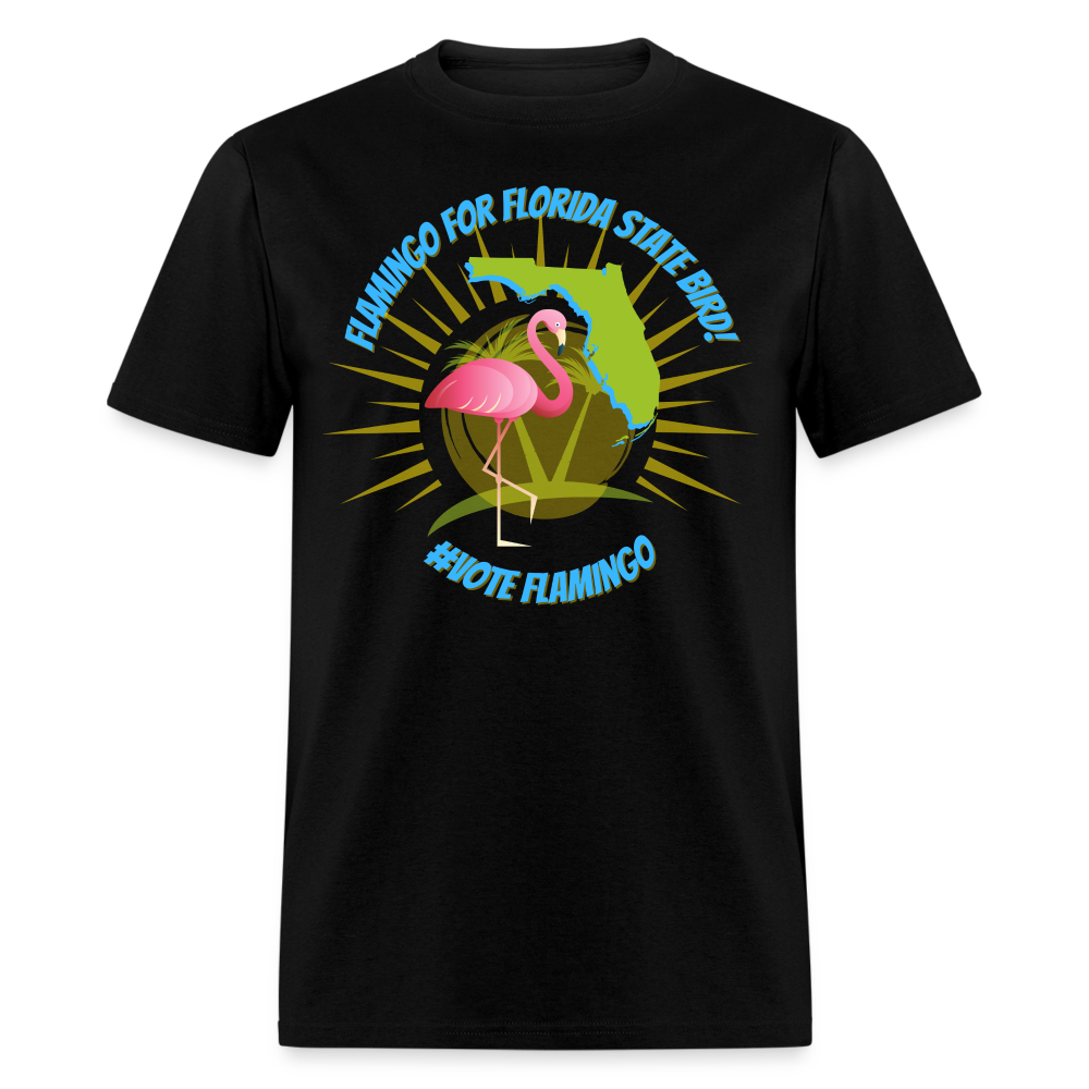 Flamingo For Florida State Bird Unisex T-Shirt - black