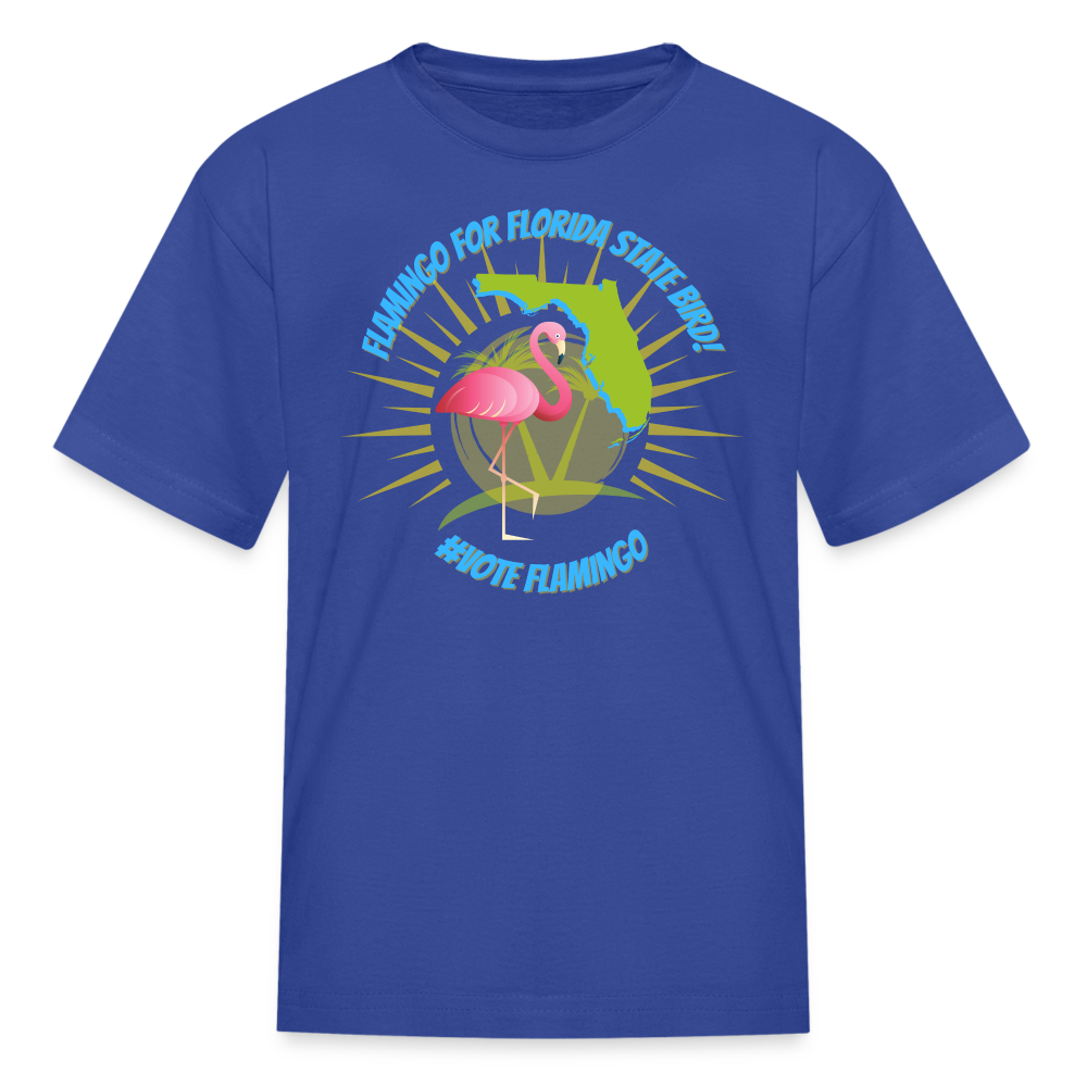Flamingo For Florida State Bird Kids' T-Shirt - royal blue
