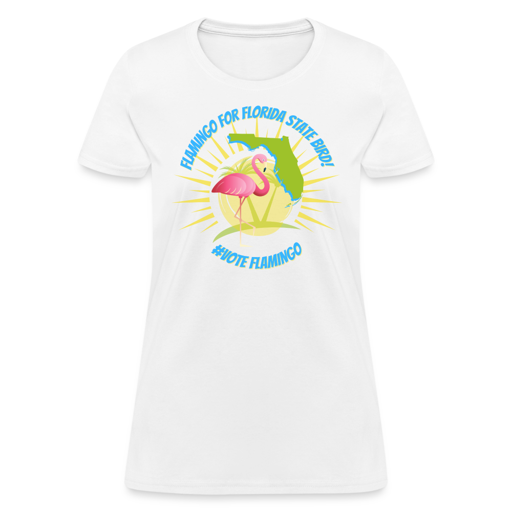 Flamingo For Florida State Bird Women's T-Shirt - white
