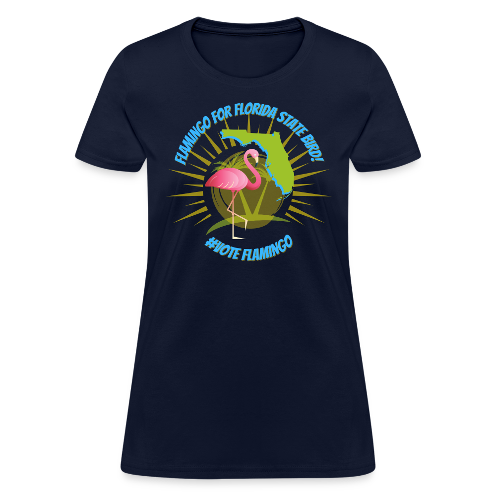 Flamingo For Florida State Bird Women's T-Shirt - navy