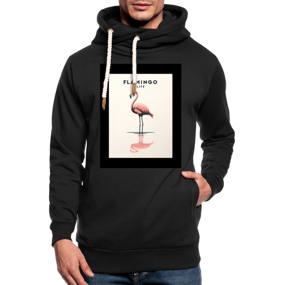 Flamingo Life® Shawl Collar Hoodie - black