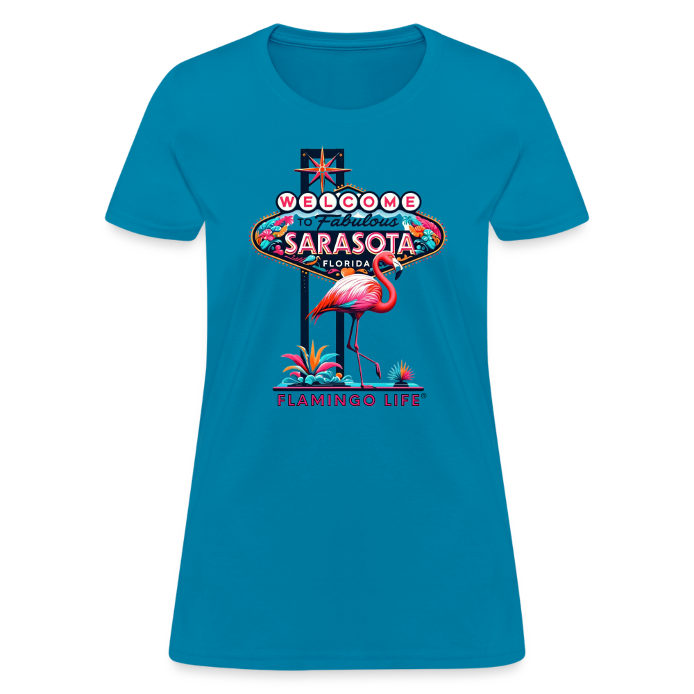 Welcome to Sarasota Women's T-Shirt - turquoise