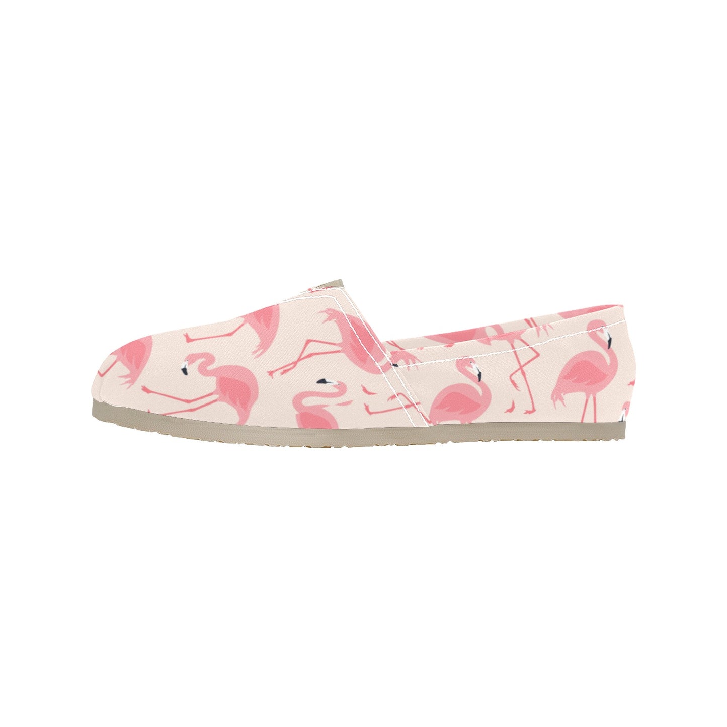 Flamingo Pattern Canvas Slip-On Shoes