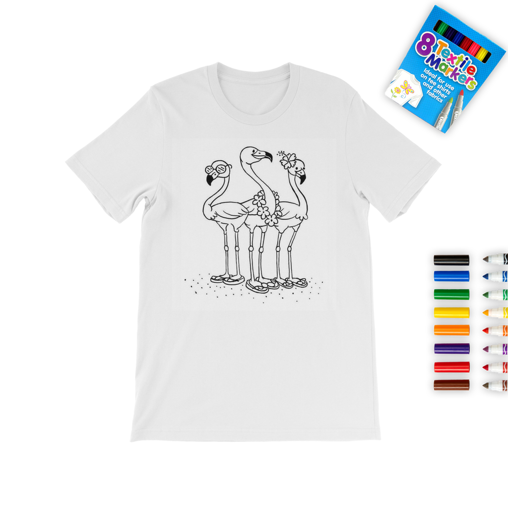 Flamingo Coloring T-Shirt - The Flamingo Shop