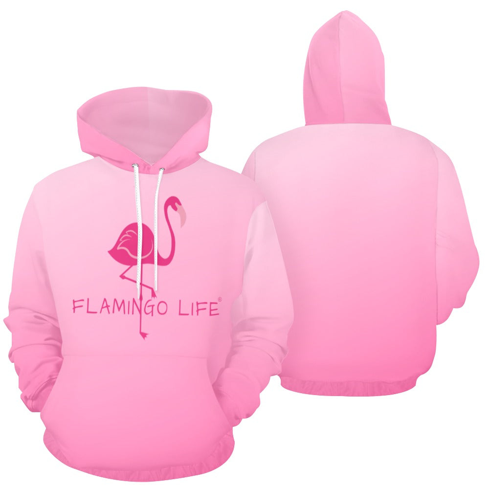 Flamingo Life® Womens Ombre Pink Hoodie
