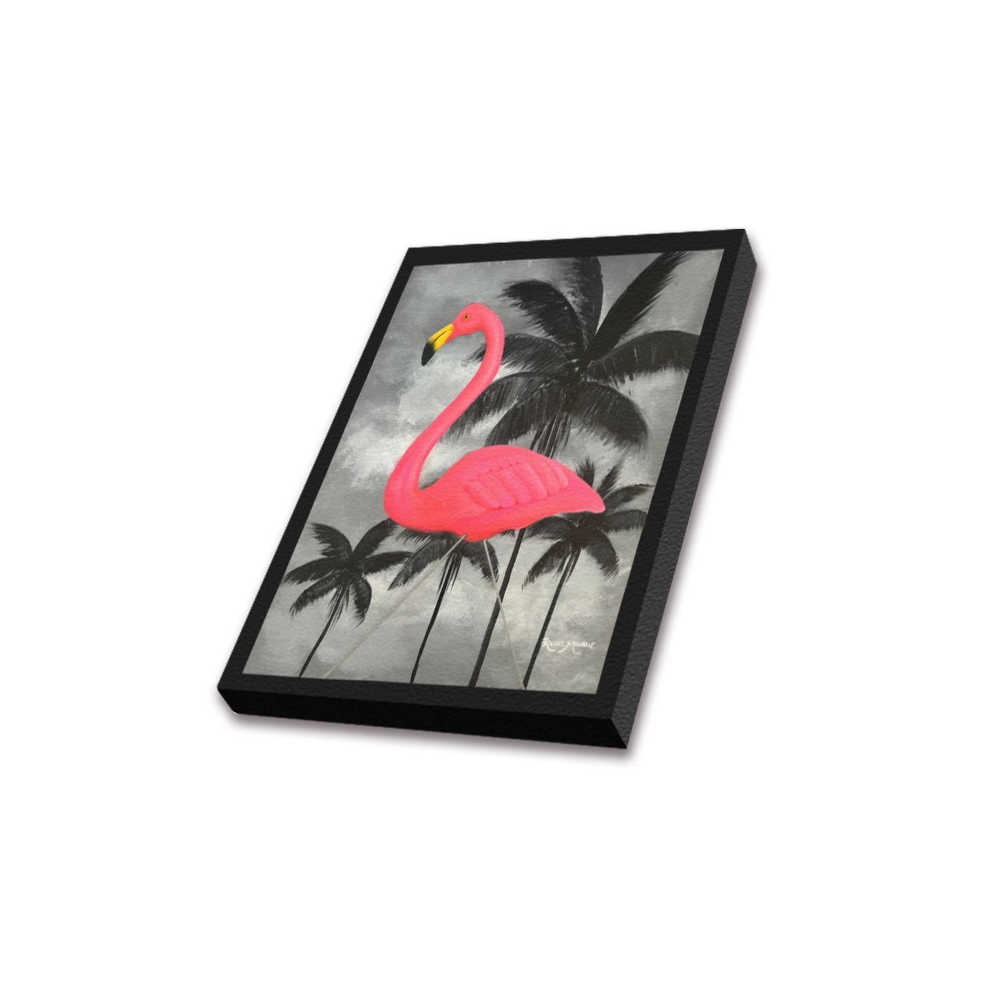 Pinky the Plastic Flamingo Canvas Print 8x10