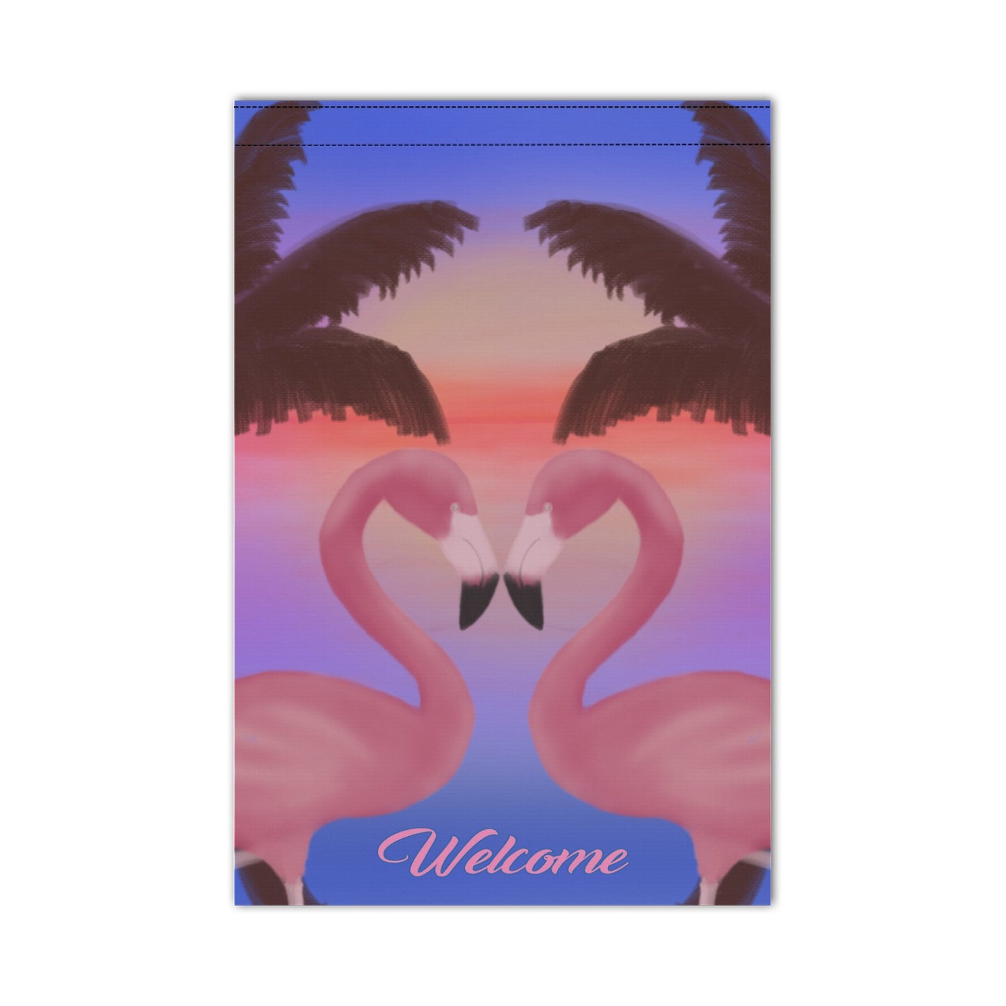 Flamingo Sunset Garden Flag