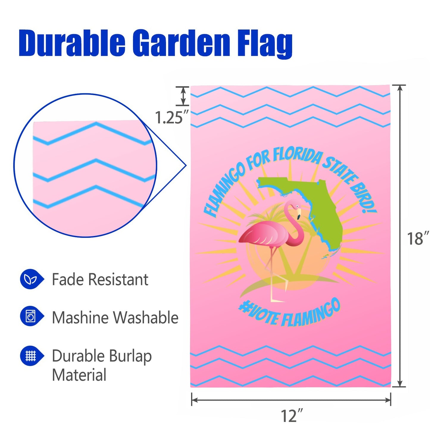 Flamingo For State Bird Garden Flag