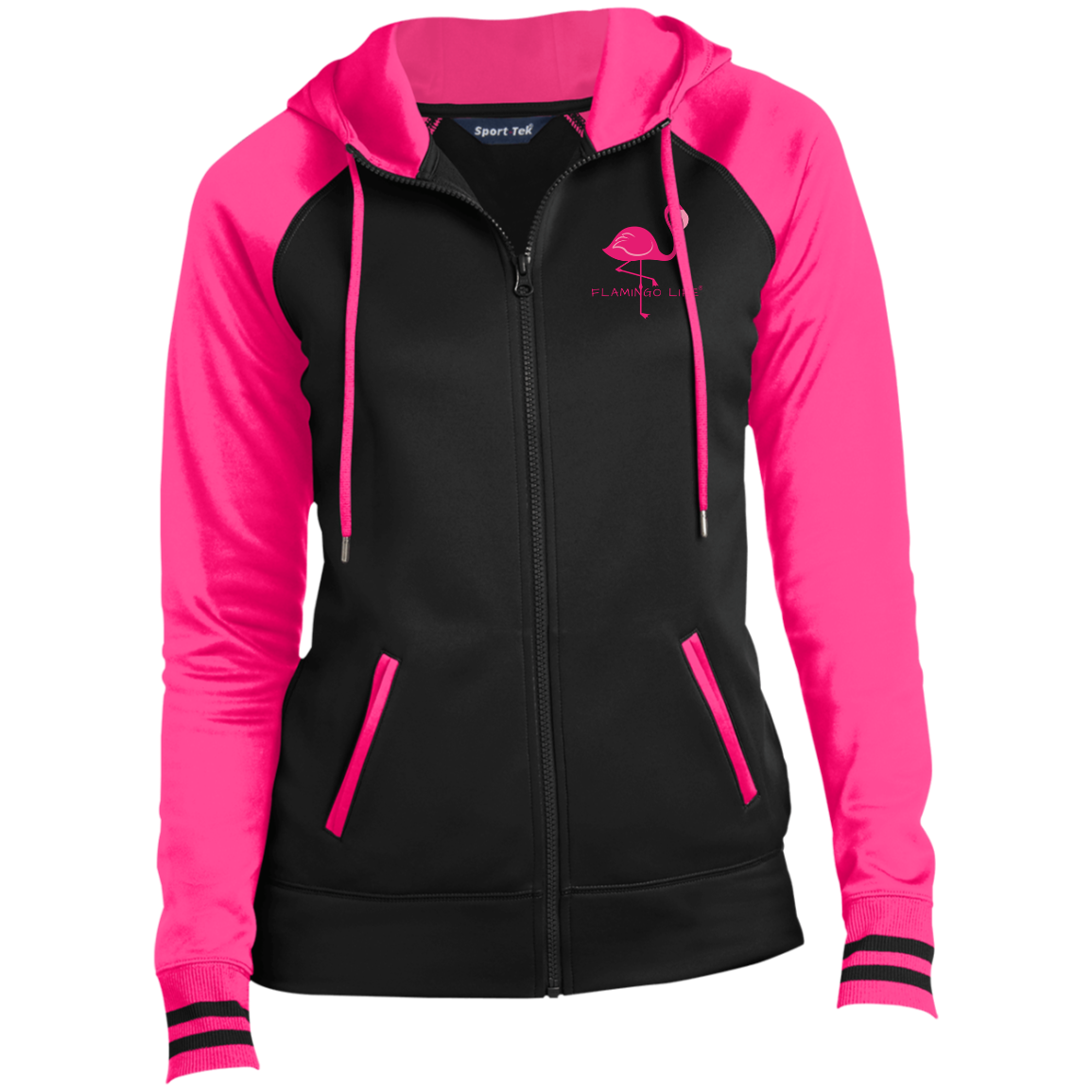 Flamingo Life® Ladies' Sport-Wick® Full-Zip Hooded Jacket