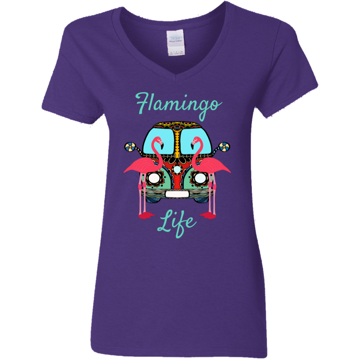Flamingo Life® Classic Women's V-Neck T-Shirt