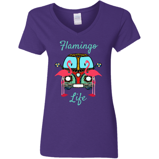 Flamingo Life® Classic Women's V-Neck T-Shirt
