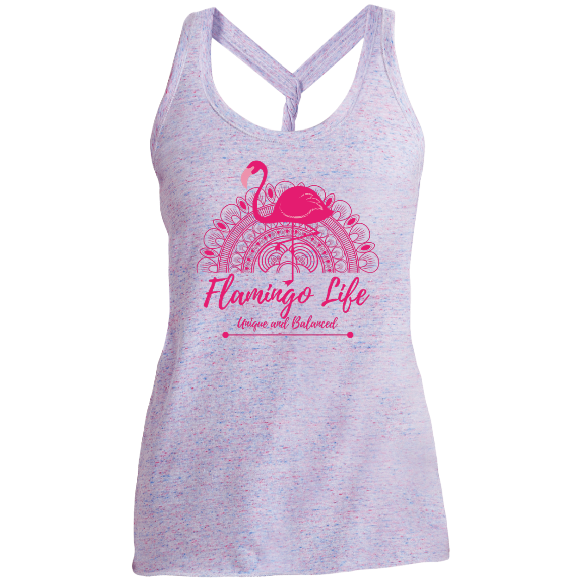 Flamingo Life Ladies' Cosmic Twist Back Tank - The Flamingo Shop