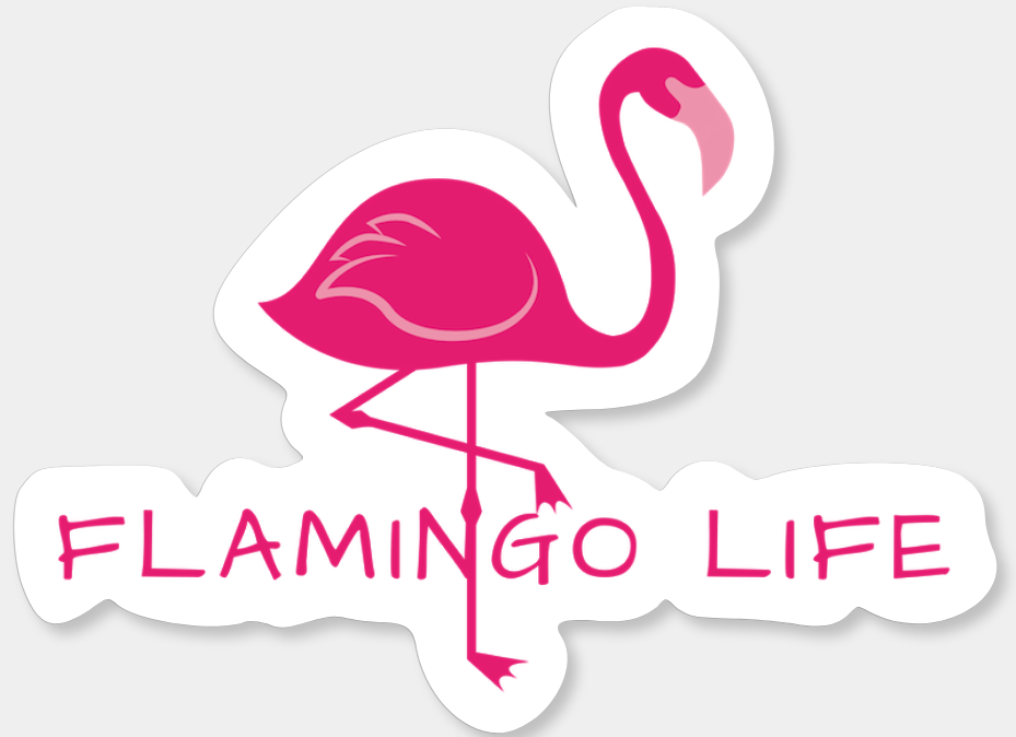 Flamingo Life® Vinyl Sticker