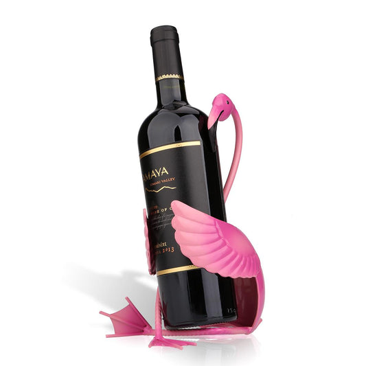 Flamingo Metal Wine Bottle Holder