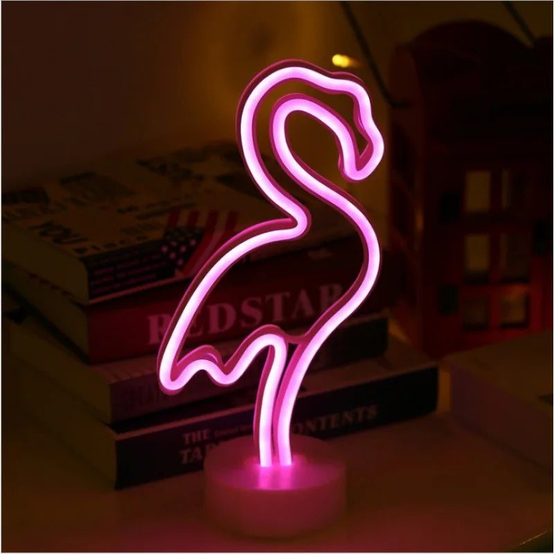 Flamingo LED Neon - Light - Lamp - Battery Powered