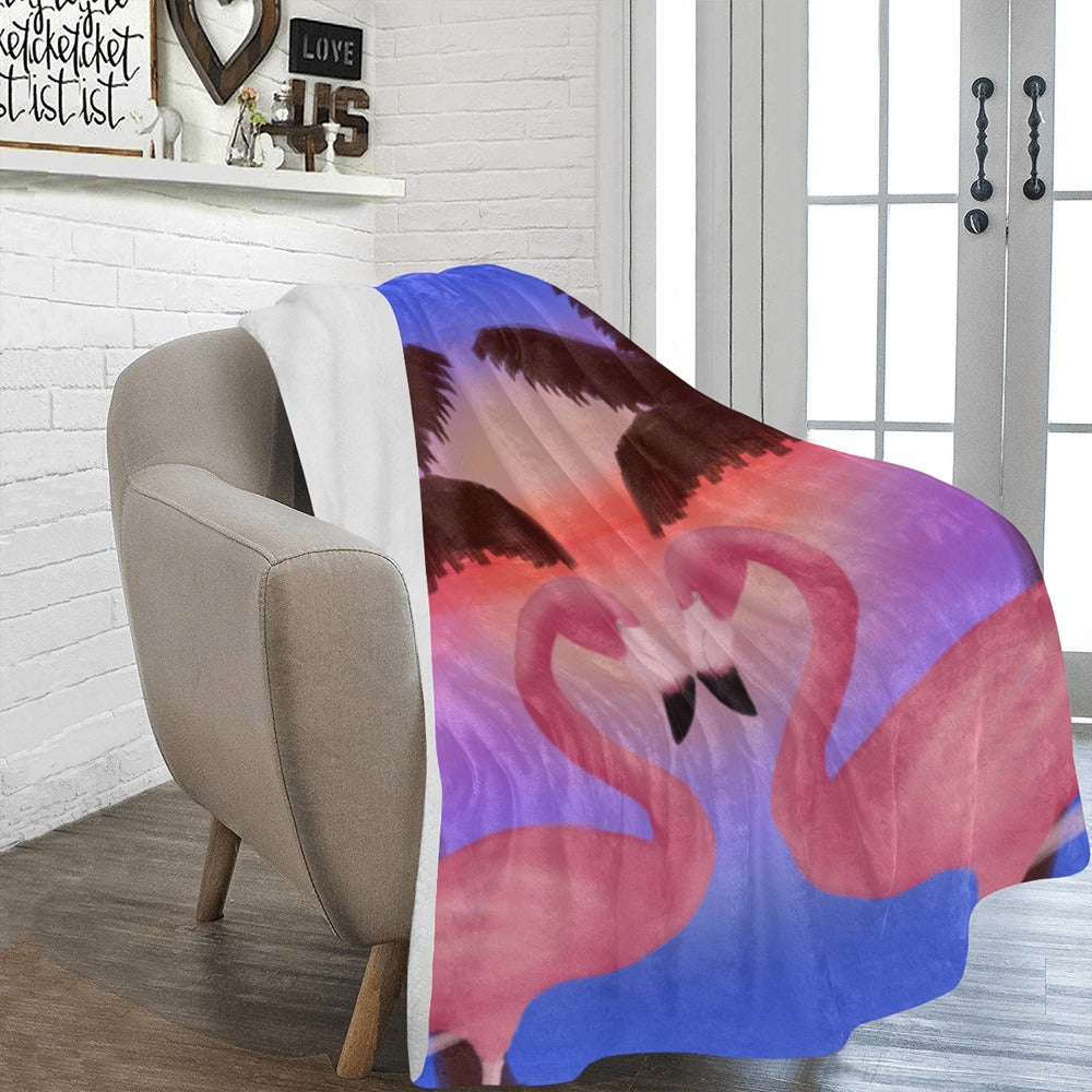 Flamingo Life® Ultra-Soft Micro Fleece Blanket 60" x 80"(Made In USA)