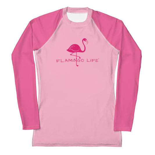 Flamingo Life® Women's Swim Rash Guard Shirt