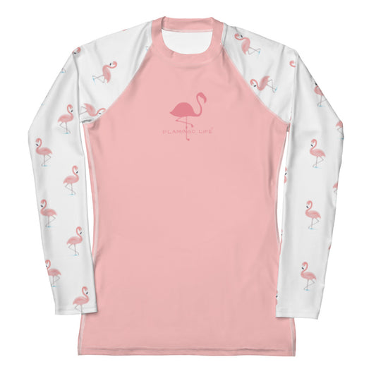 Flamingo Life® Women's Rash Guard Swim Shirt