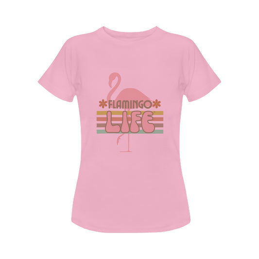Flamingo Life® Pink Groovy Women's T-shirt