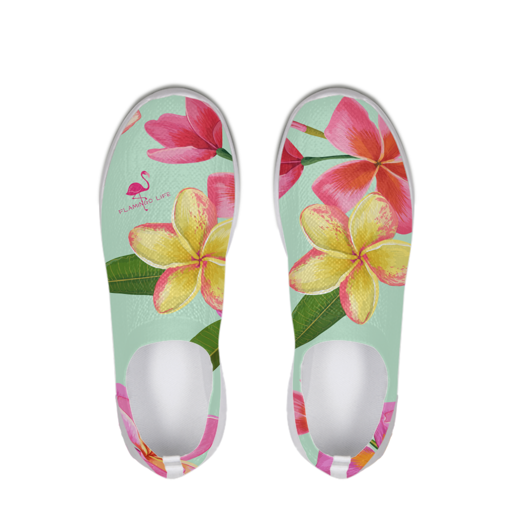 Flamingo Life Tropical Flowers Slip-On Flyknit Shoe - The Flamingo Shop