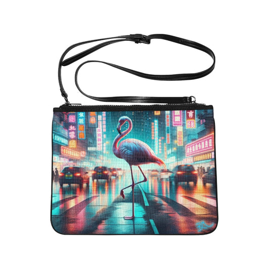 A Flamingo in the City Small Clutch Bag