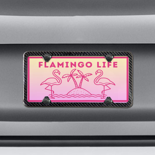 Flamingo Life® Tropical License Plate