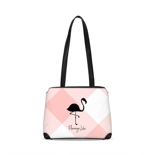 Flamingo Life Pink Plaid Shoulder Bag - The Flamingo Shop