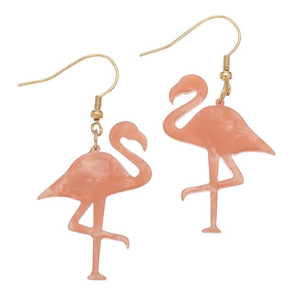 Celluloid Flamingo Drop Earrings - The Flamingo Shop