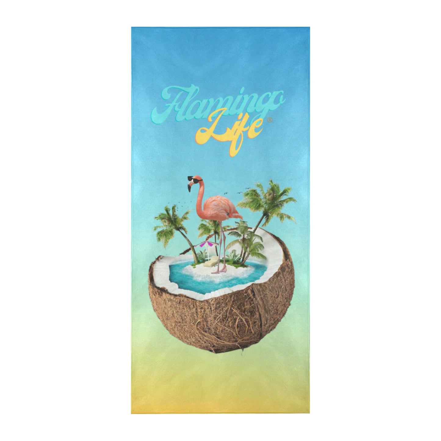 Flamingo Life® in a Coconut Beach Towel