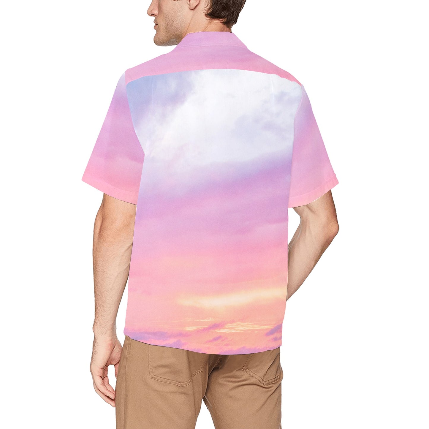 Flamingo Love Men's Shirt with Pocket up to 5XL