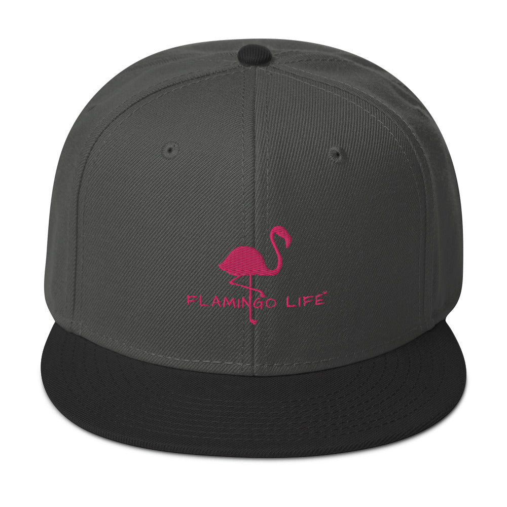Flamingo Life® Embroidered Snapback Hat