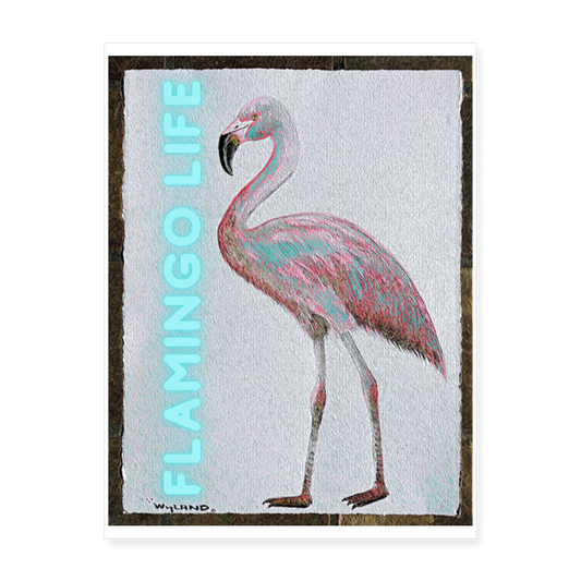 Flamingo Life® Wyland© Designed Poster 24x18 - white