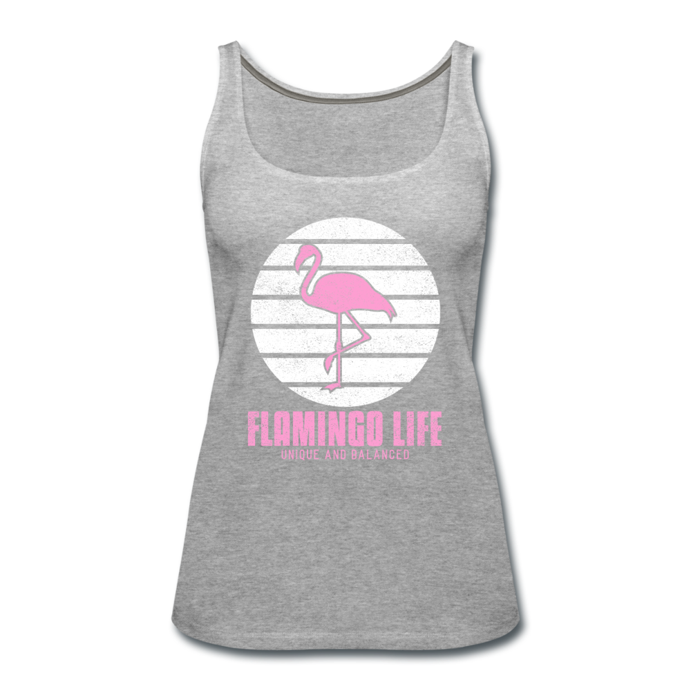 Flamingo Life® Shadow Women’s Tank Top - heather gray