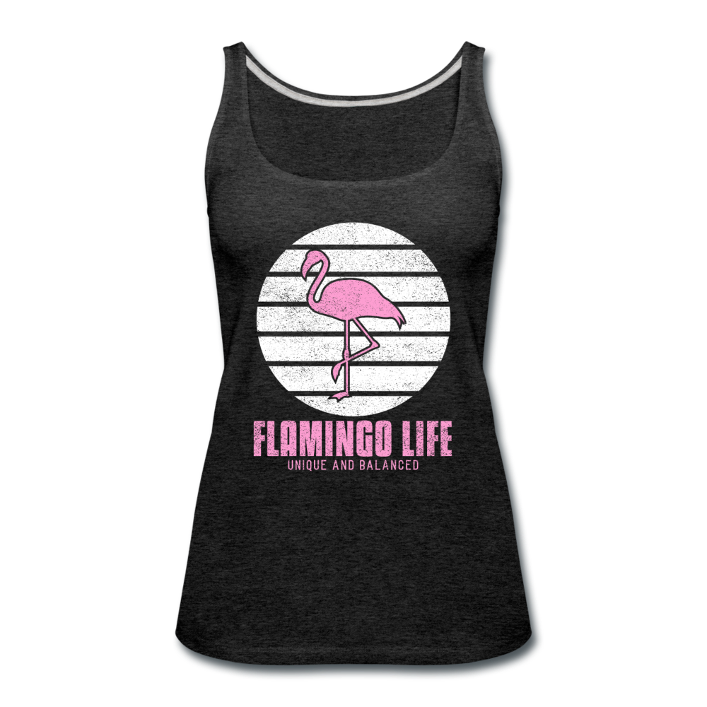Flamingo Life® Shadow Women’s Tank Top - charcoal gray