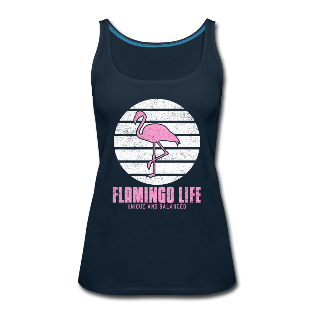 Flamingo Life® Shadow Women’s Tank Top - deep navy